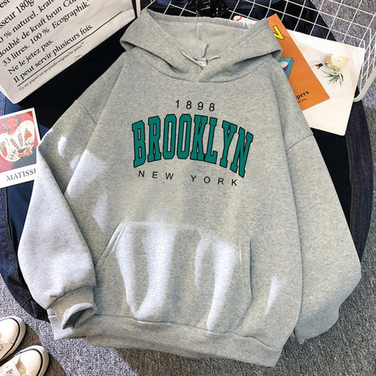 1898 Brooklyn New York Printed Hoodie