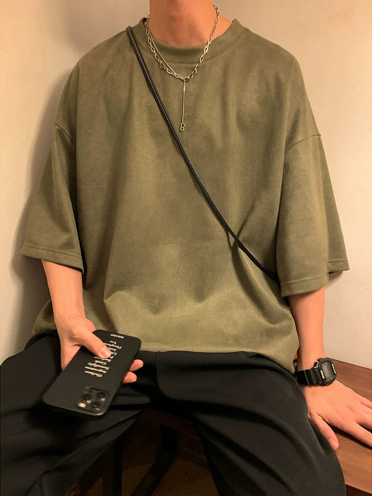 Heavy Weight Oversized Suede T-Shirt