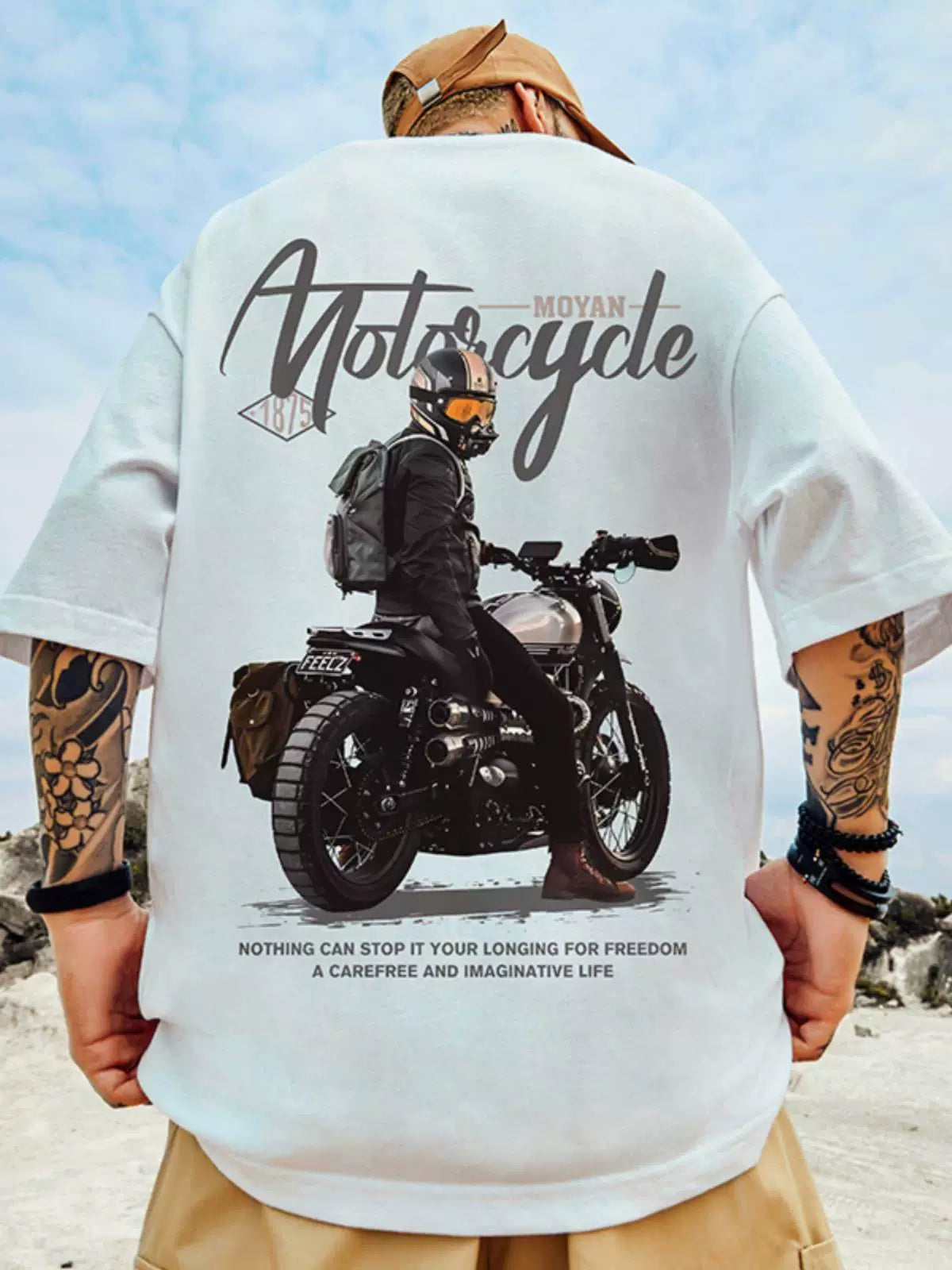 1875 Trendy Motorcycle Graphic T-Shirt